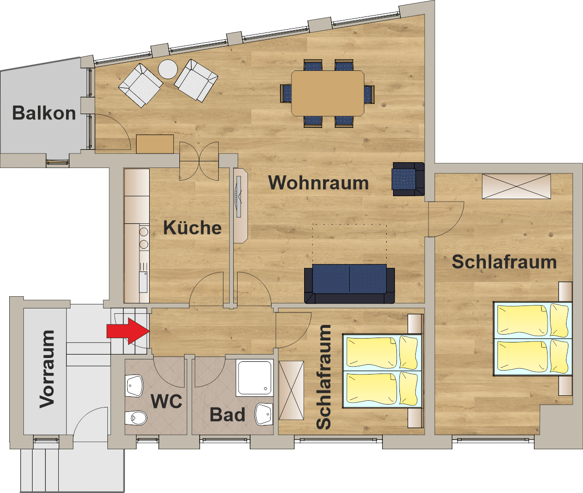 Grundriss Appartement 40