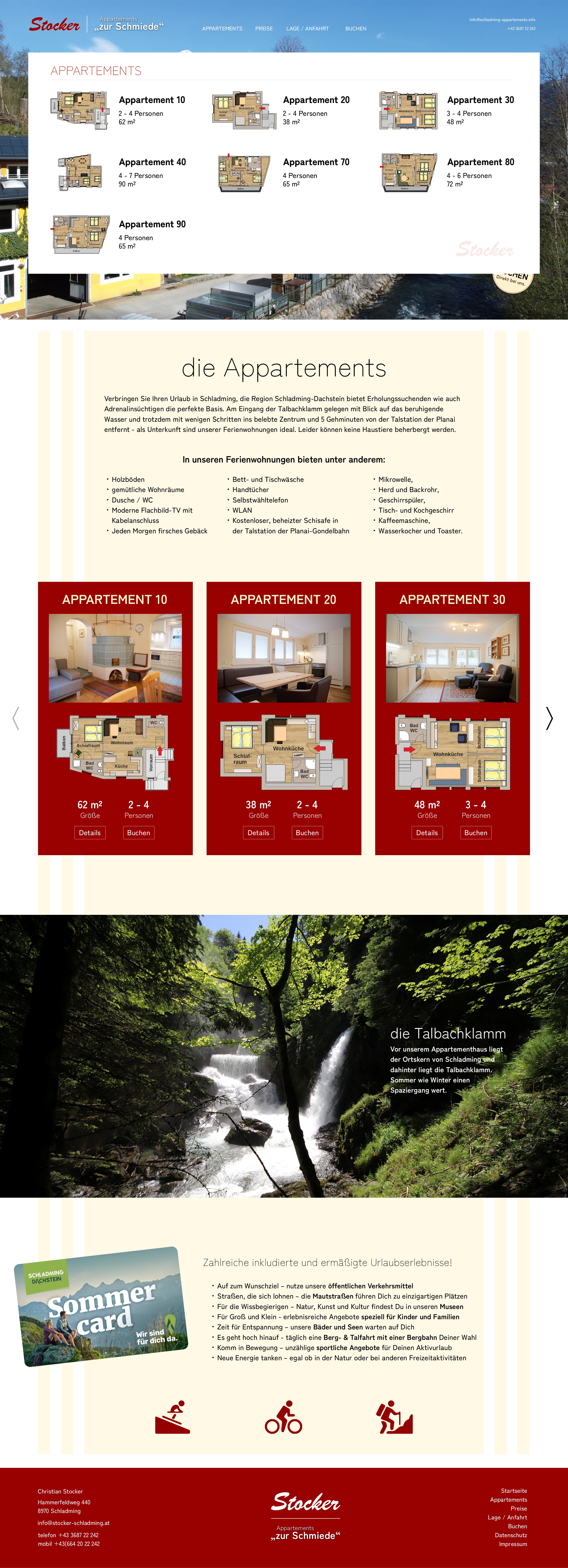 Screenshot schladming-appartements.info