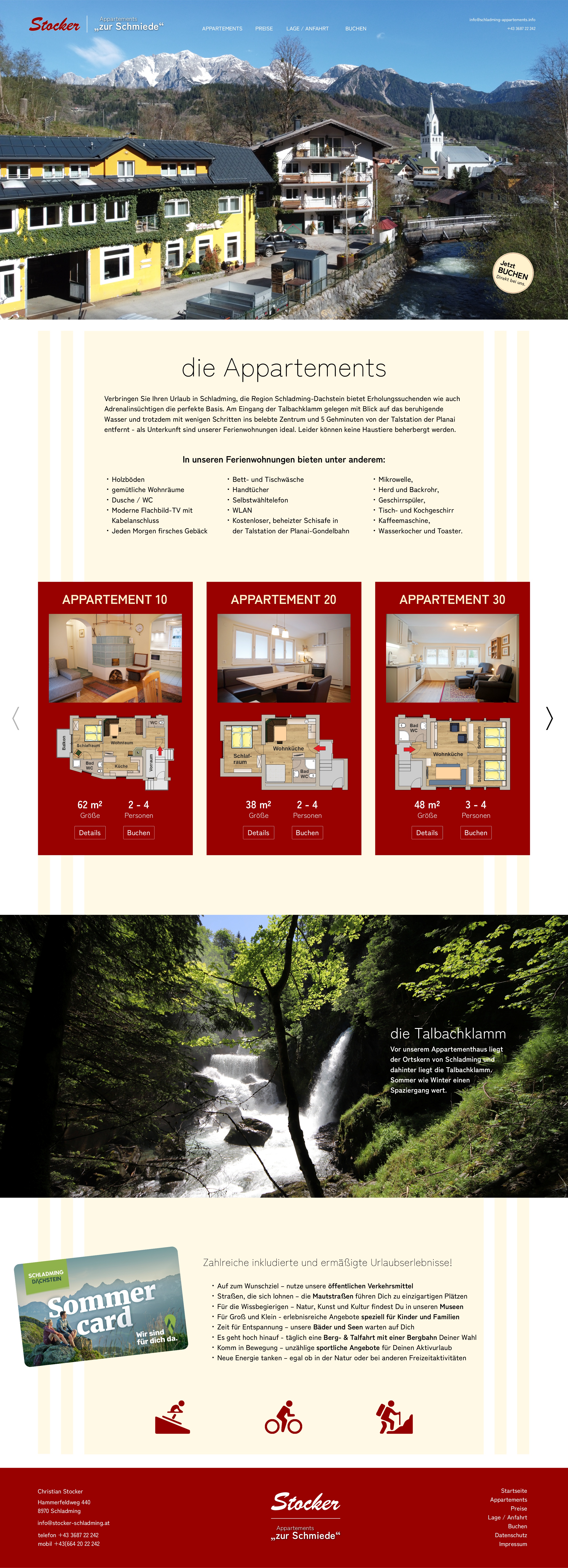 Screenshot schladming-appartements.info